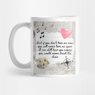 The Chain Fleetwood Mac Lyrics Print Mug